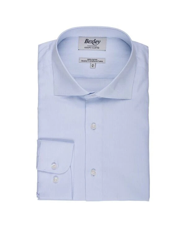 Chemise Bleu Pâle Oxford Double Fil Uni - OTTAVIO CLASSIC