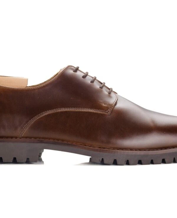 Derbies Homme Chocolat Semelle Gomme Crantée - BUSHEY GOMME
