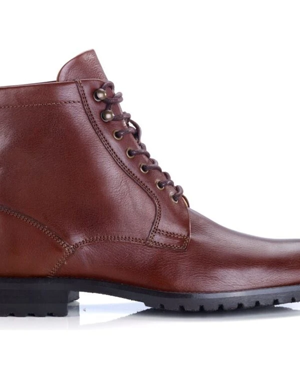 Boots Cuir Homme Chocolat Patiné - BARDFIELD