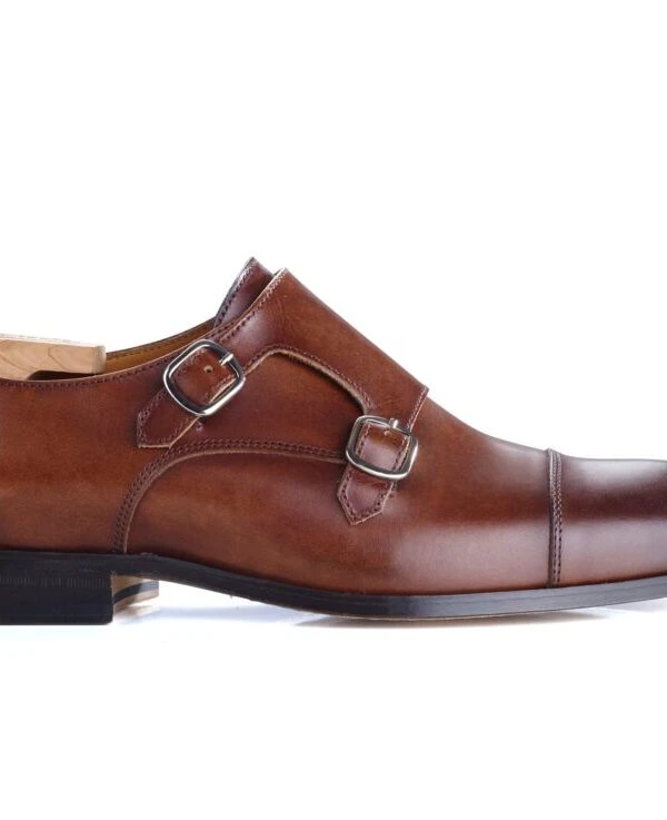 Chaussures Homme Double Boucle Chocolat Patiné - CHEDDINGTON