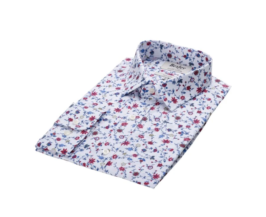 Chemise Imprimée Bleu Rouge Et Beige - RODÉRIC 5 Chemise Imprimée Bleu Rouge Et Beige - RODÉRIC – Image 5