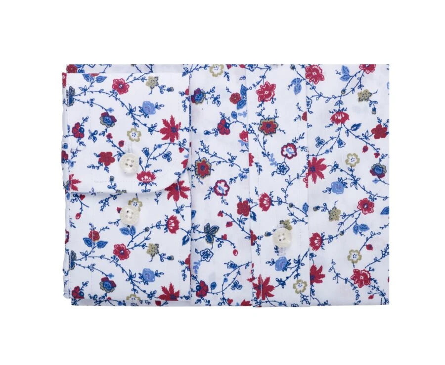 Chemise Imprimée Bleu Rouge Et Beige - RODÉRIC 6 Chemise Imprimée Bleu Rouge Et Beige - RODÉRIC – Image 6