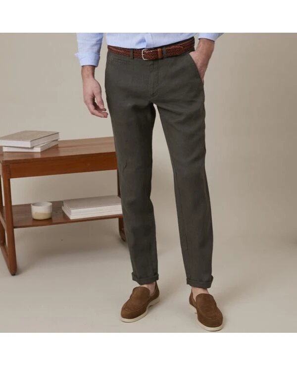 Pantalon Chino Homme Olive Foncé - KYLSON