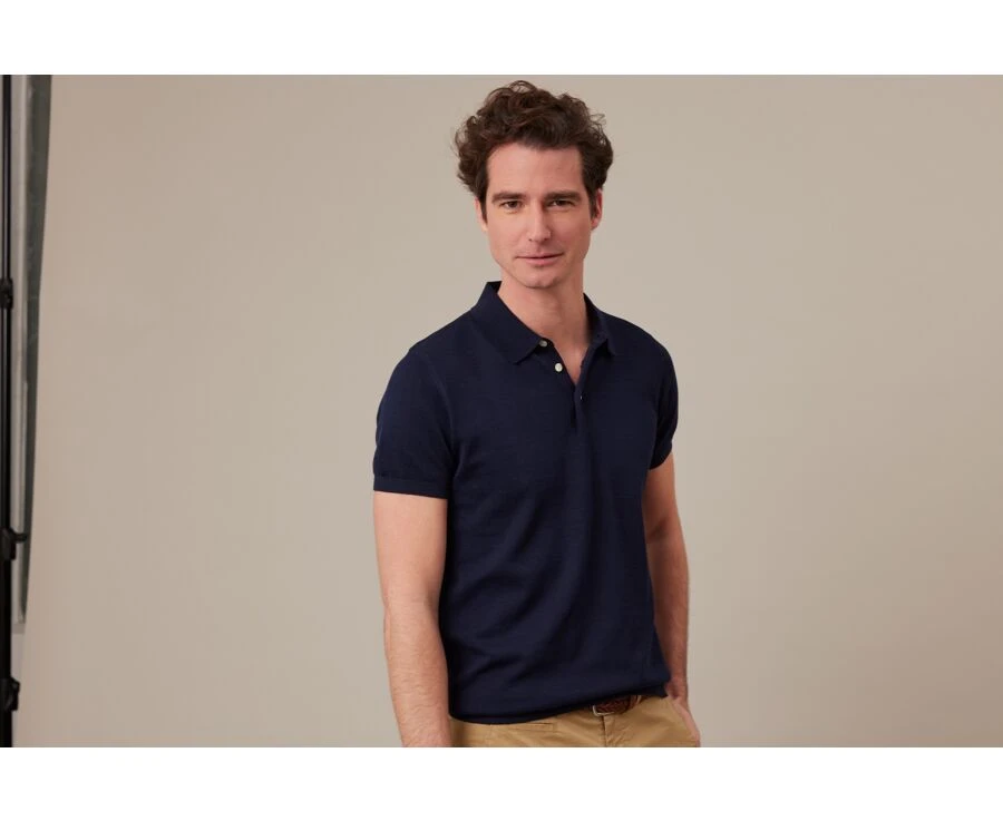 Polo Homme Marine - BRAIDEN 2 Polo Homme Marine - BRAIDEN – Image 2