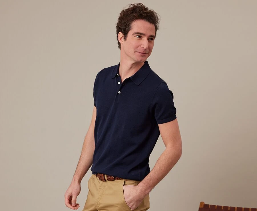 Polo Homme Marine - BRAIDEN 4 Polo Homme Marine - BRAIDEN – Image 4