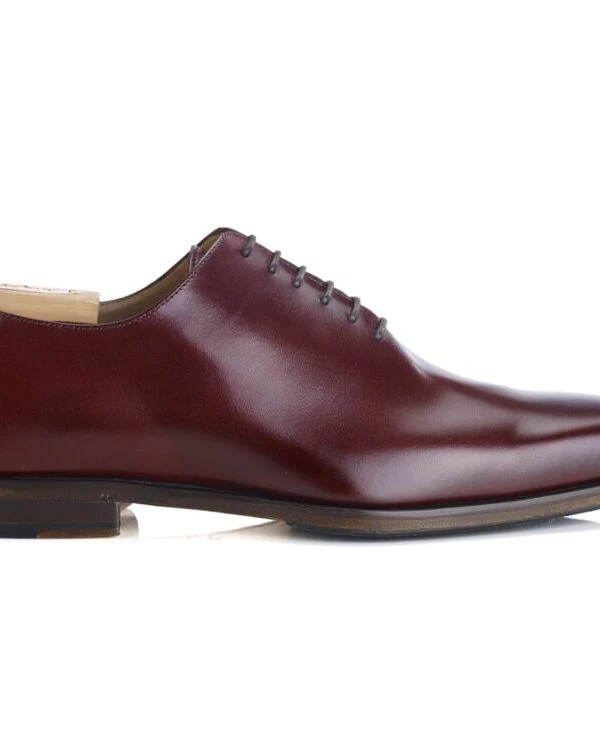 Richelieu Homme Bordeaux Vif II Semelle Cuir Avec Patin - BELLAGIO PATIN