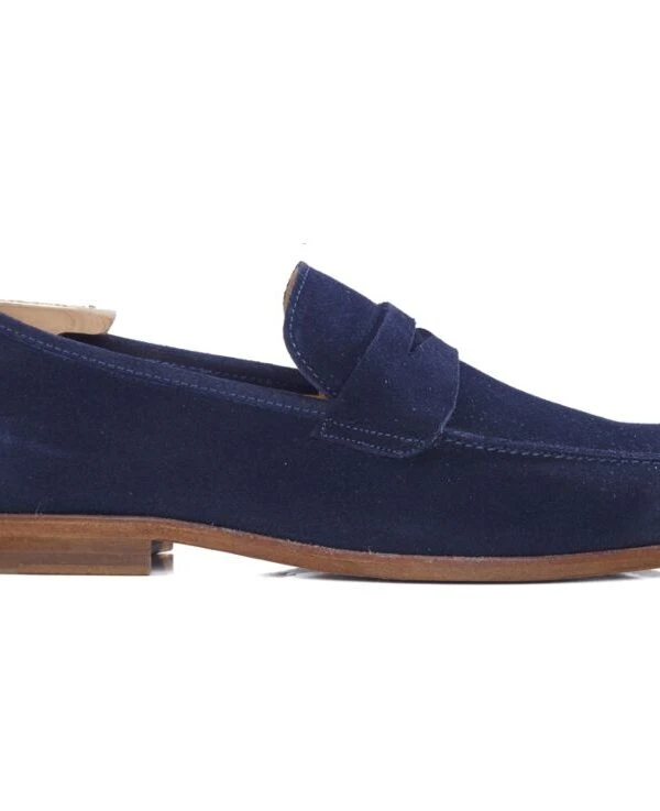 Mocassin Homme Cuir Velours Marine - DERVIO