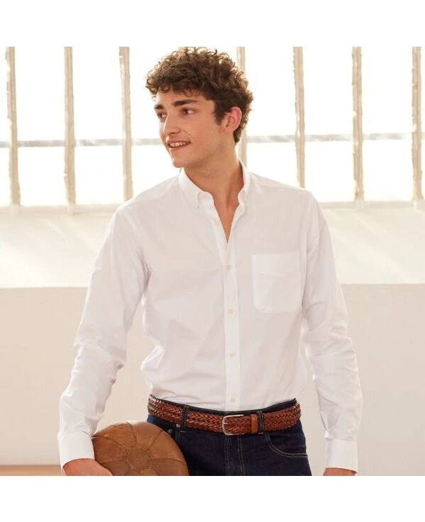 Chemise Blanche 100% Coton - Col Américain - EVHAN