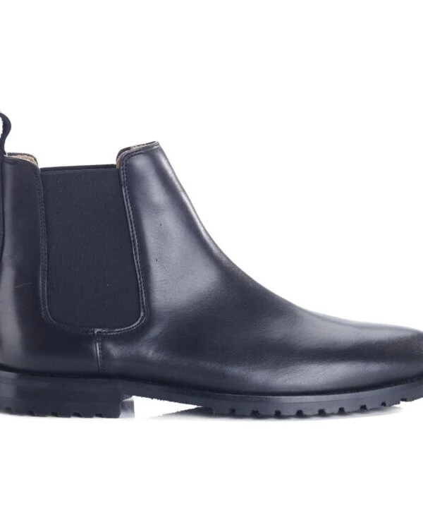 Chelsea Boots Semelle Gomme Avec Talon Bottier Noir - BENTFIELD GOMME