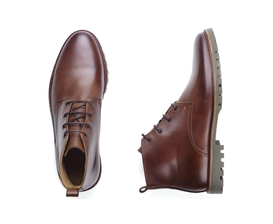 Boots Semelle Gomme Homme Chocolat Patiné - CANFIELD GOMME 3 Boots Semelle Gomme Homme Chocolat Patiné - CANFIELD GOMME – Image 3