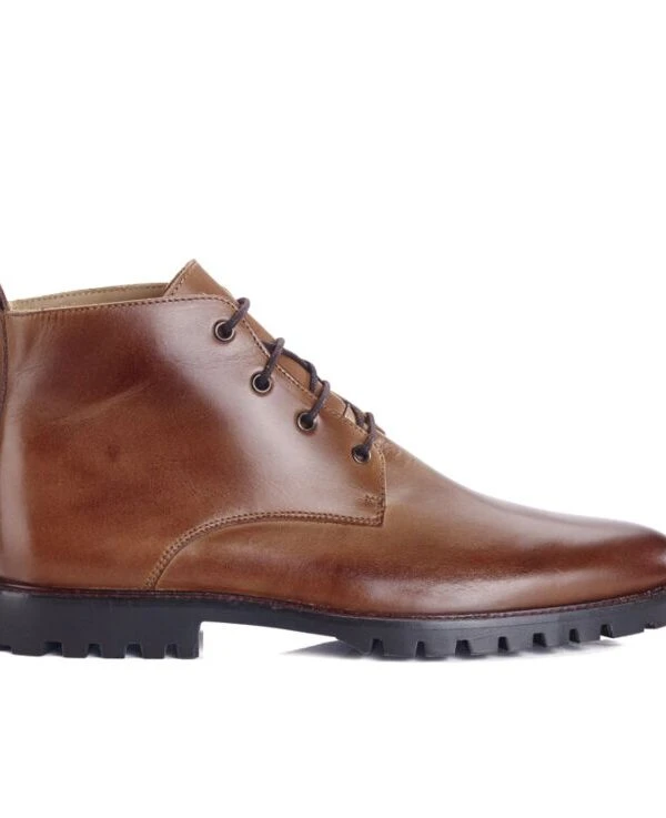 Boots Semelle Gomme Homme Cognac Patiné - CANFIELD GOMME