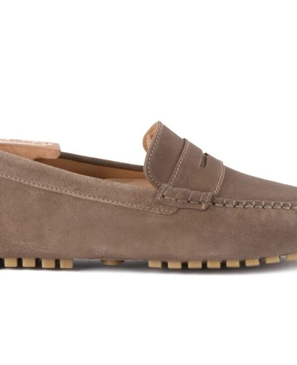 Mocassin été Velours Taupe - BISCAYNE