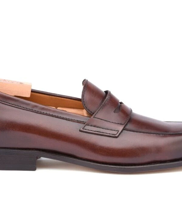 Mocassin Homme Cuir Chocolat Patiné - WEMBLEY CLASSIC