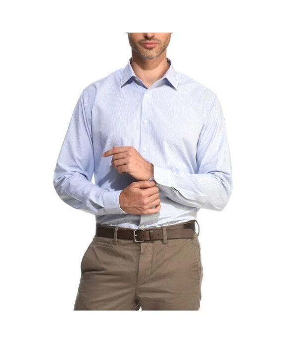 Chemise à Carreaux Fins Blancs Et Bleus - MARTIN